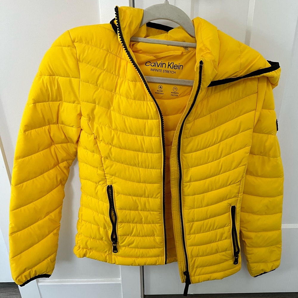 Calvin Klein Women’s Yellow Puffer Jacket